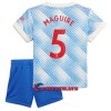 Virallinen Fanipaita + Shortsit Manchester United Harry Maguire 5 Vieraspelipaita 2021-22 - Lasten